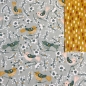 Preview: Baumwolle | SWEET BIRDS brushed | Hellgrau